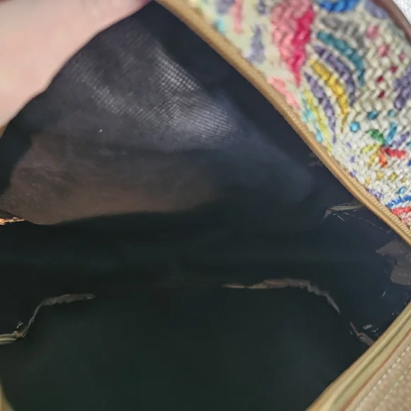 Embroidered Frida Kahlo Small Backpack Mexicana Multicolored and Tan OS - Picture 8 of 10